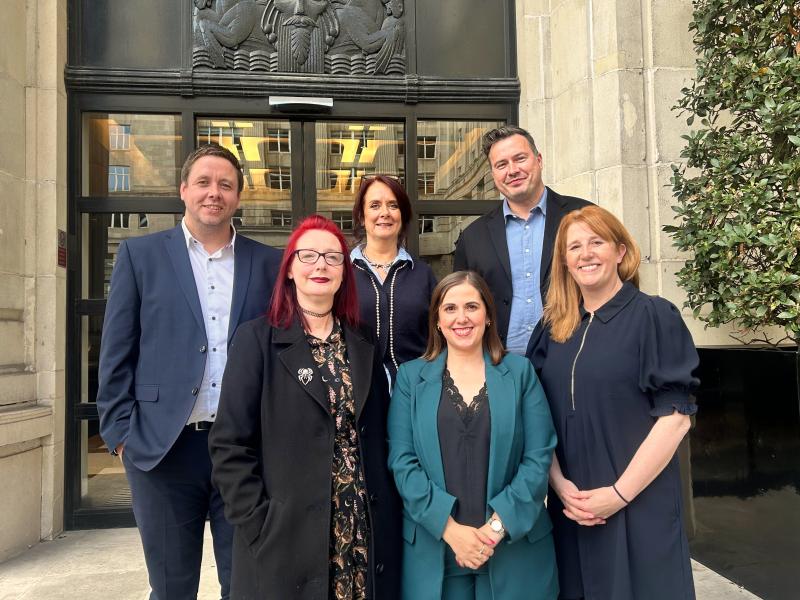 Chris Stone, Sarah McCarthy, Esther Leach, Claire Martini, John-Paul Dennis and Janet Jones