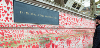 Covid memorial wall banner