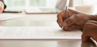 Signing an order
