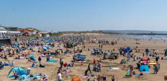 People enjoying the sunshine