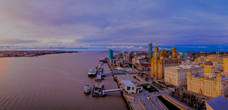 Liverpool city skyline
