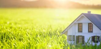 small model house on grass