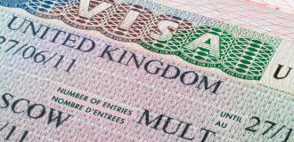 A photo of a UK visa