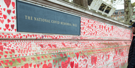Covid memorial wall banner