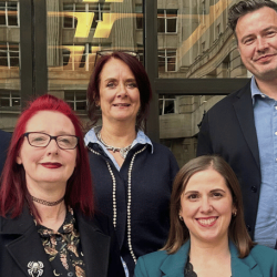 Chris Stone, Sarah McCarthy, Esther Leach, Claire Martini, John-Paul Dennis and Janet Jones